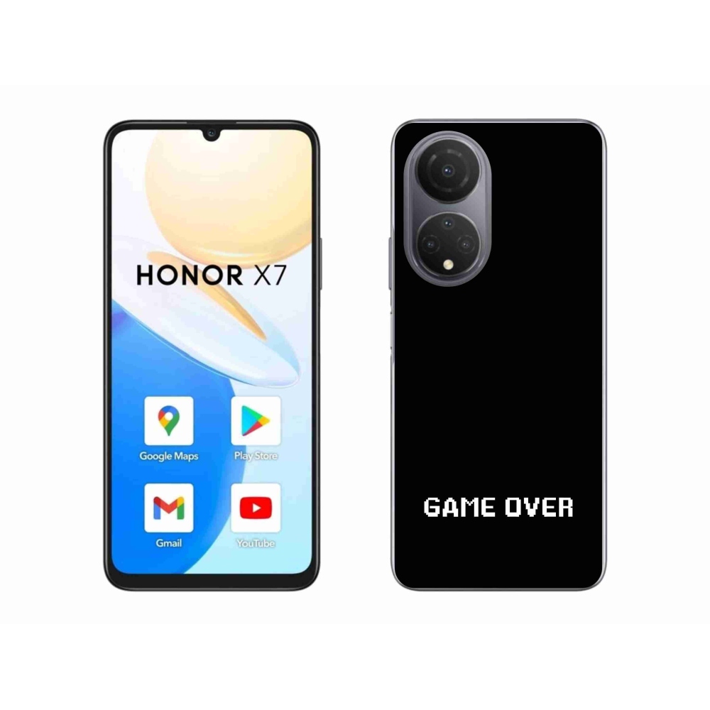 Gél borító mmCase a Honor X7-hez - játék fekete háttérrel