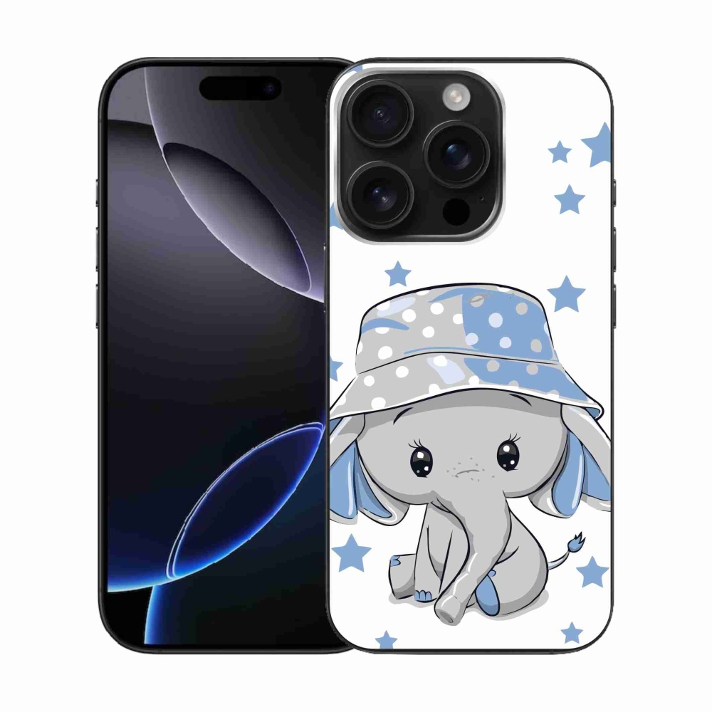 Zselés borítás mmCase iPhone 16 Pro készülékhez - kék elefánt