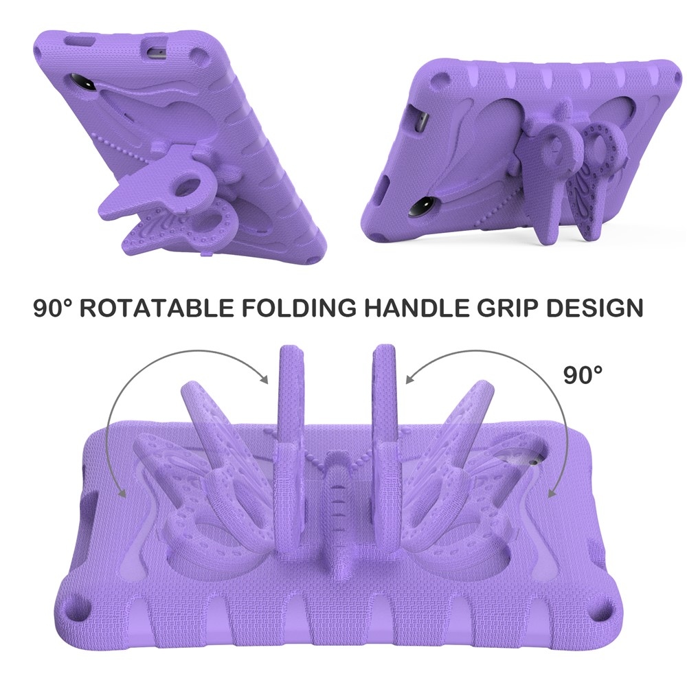 Gyerekek Pillangó EVA tartós tok pánttal Xiaomi Redmi Pad SE 8.7 tablethez - lila