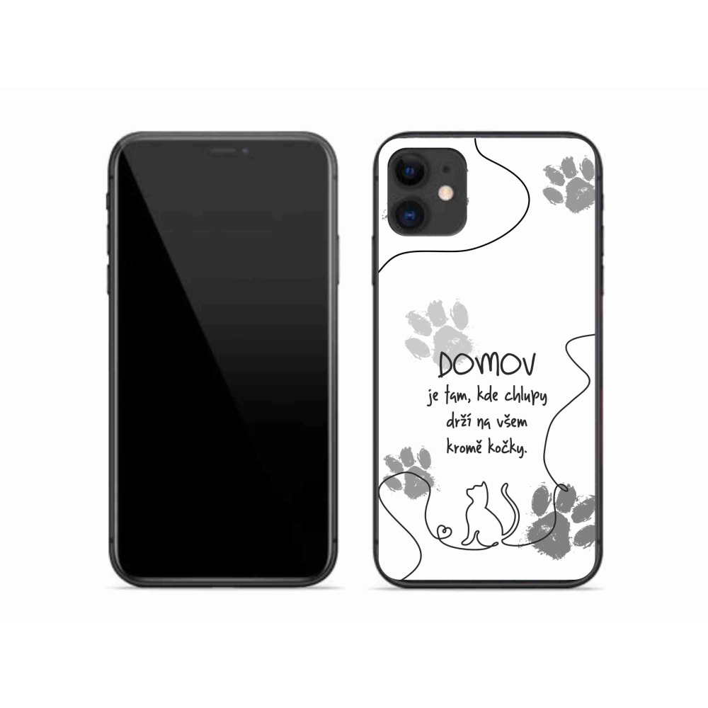 Gél borítás mmCase iPhone 11 készülékhez - macska motívum fehér háttér