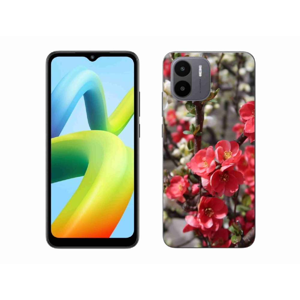 Gél borítás mmCase a Xiaomi Redmi A1/Redmi A2 készülékhez - piros virágok