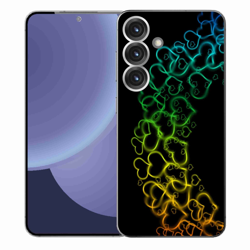 Gél védőhuzat mmCase Samsung Galaxy S25+ készülékhez - színes szívek