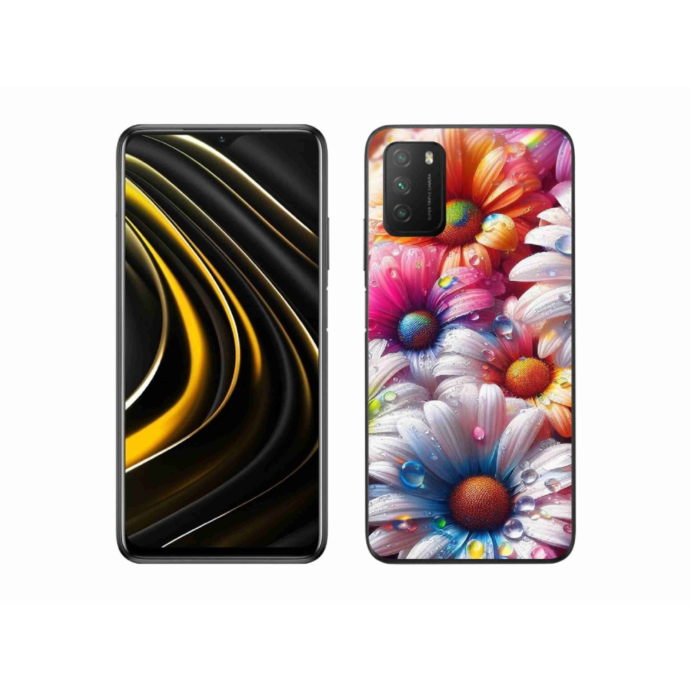 Gél borítás mmCase a Xiaomi Poco M3-hoz - színes százszorszépek