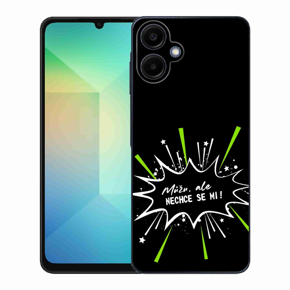 Gél borító mmCase Samsung Galaxy A06 4G - vicces szöveg 11 fekete háttér