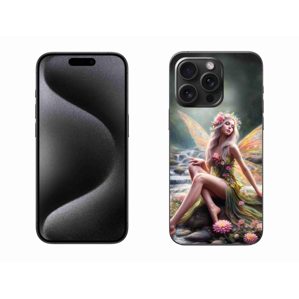 Zselés borítás mmCase iPhone 15 Pro Max készülékhez - pillangó nő 1