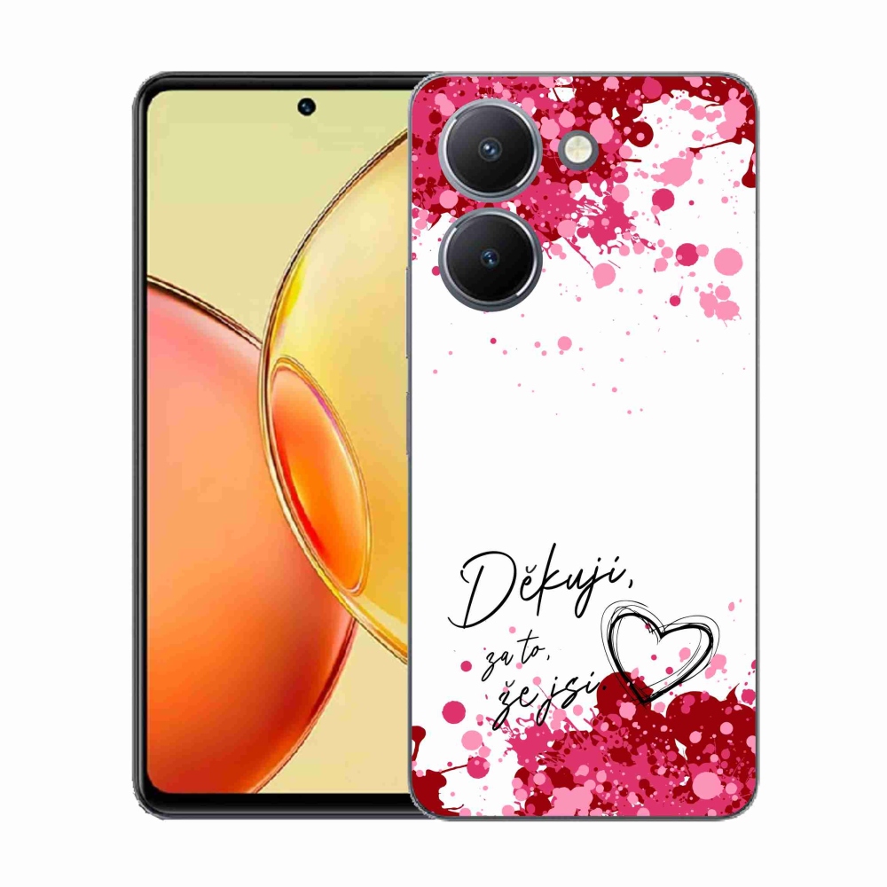 Gél borító mmCase a Vivo Y36 készülékhez - szerelmes szöveg 2 fehér háttér