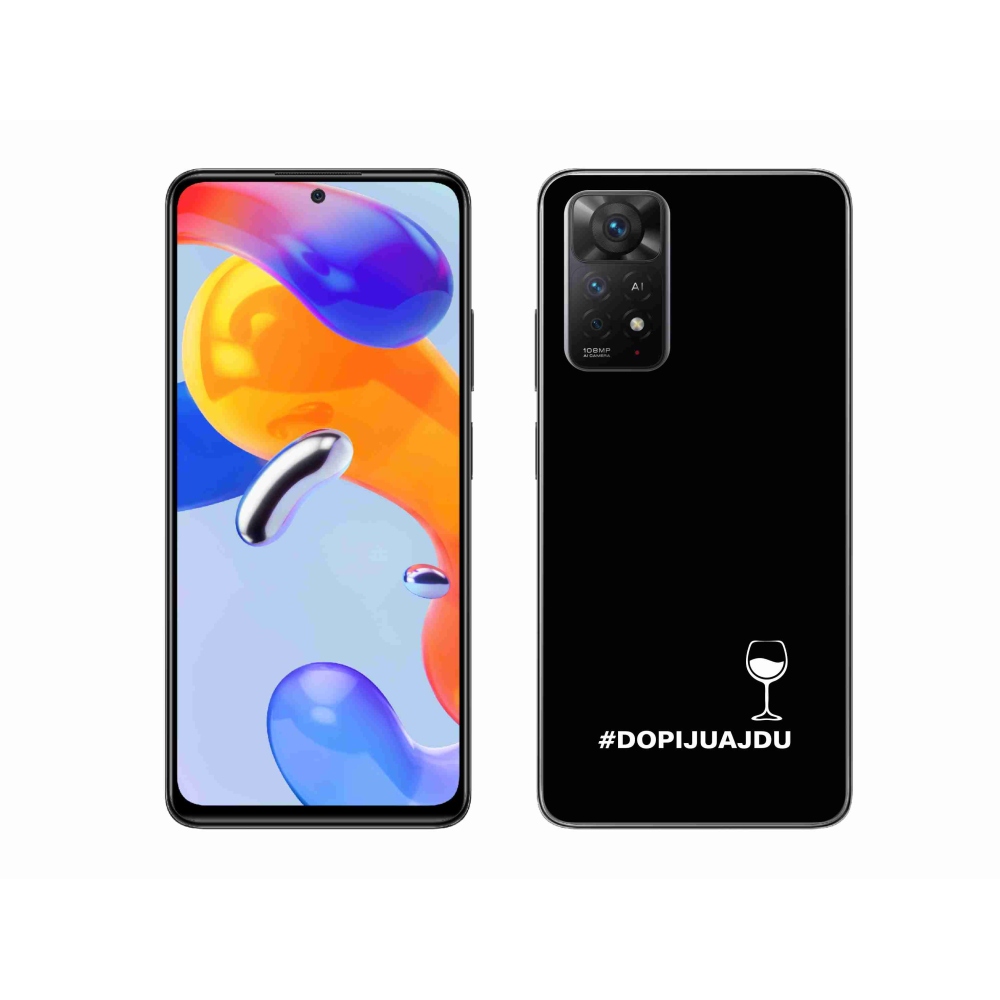 Gél borítás mmCase a Xiaomi Redmi Note 11 Pro 4G/5G-hez - bor motívum fekete háttérrel