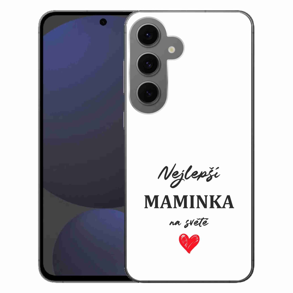 Gél borítás mmCase Samsung Galaxy S24 FE - legjobb anya 1 fehér háttér