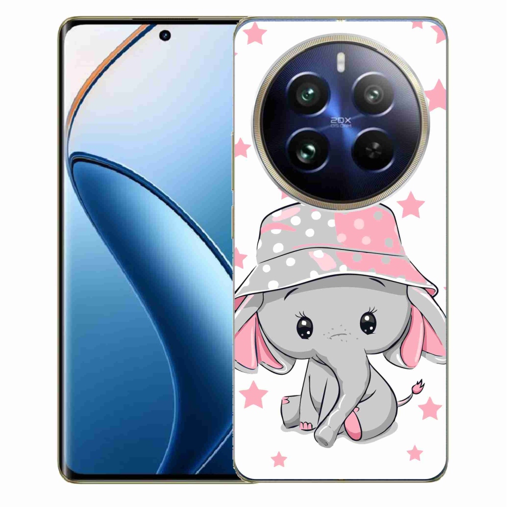Gél borítás mmCase a Realme 12 Pro 5G/12 Pro+ 5G modellhez - rózsaszín elefánt