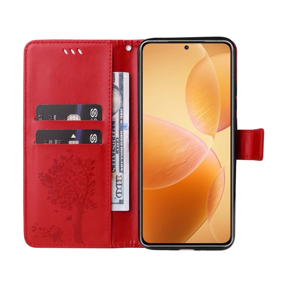 Fák könyve tok Xiaomi 14T Pro - piros