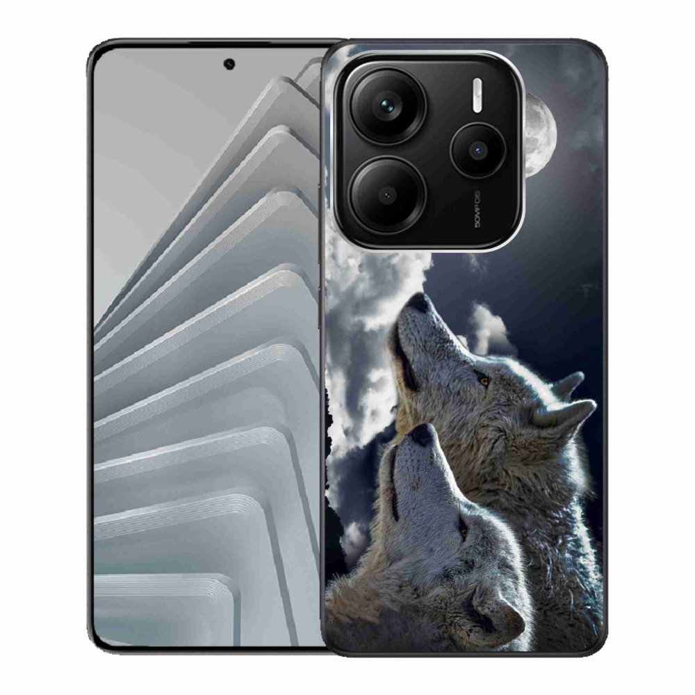 Gél borítás mmCase a Xiaomi Redmi Note 14 5G-hez - farkasok