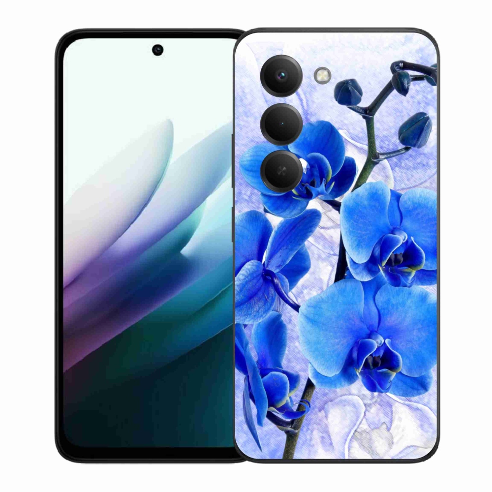 Gél borítás mmCase a Xiaomi Redmi 15 4G/5G (171mm) - kék virágokhoz