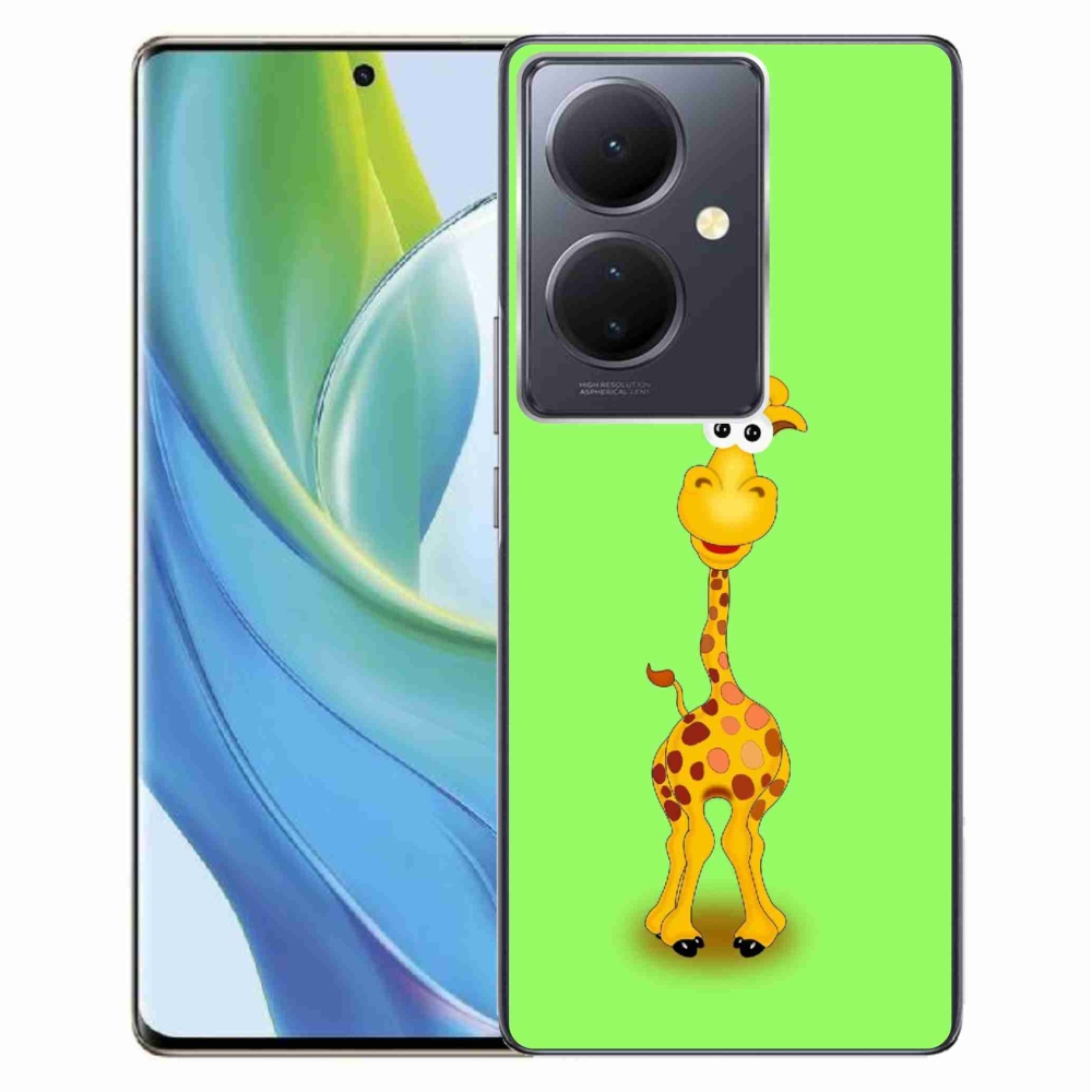 Gél borító mmCase a Vivo V29 Lite 5G-hez - rajzfilm zsiráf