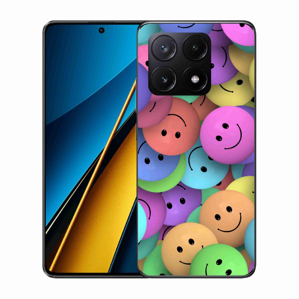 Gél borítás mmCase a Xiaomi Poco X6 Pro 5G számára - színes smiley-k
