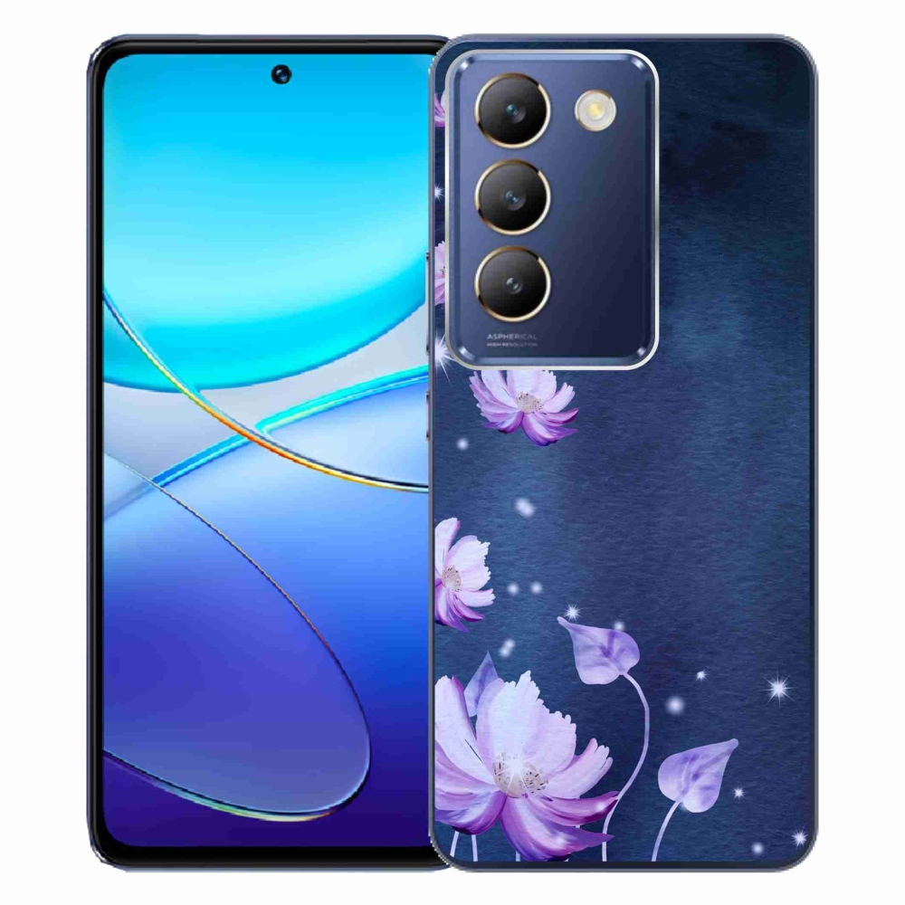 Gél tok mmCase a Vivo V40 SE 4G/5G-hez - virághullás