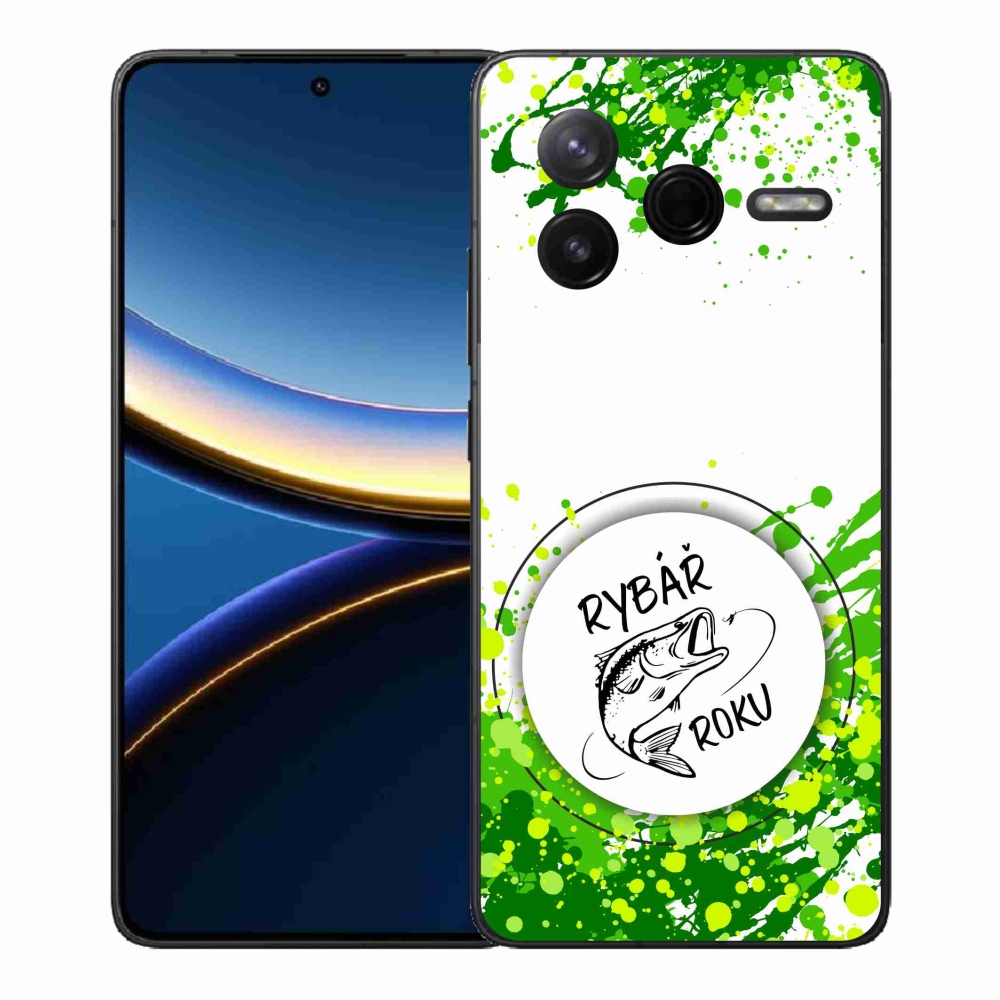 Gél borítás mmCase a Xiaomi Poco F7 Pro számára - az év horgásza fehér háttérrel