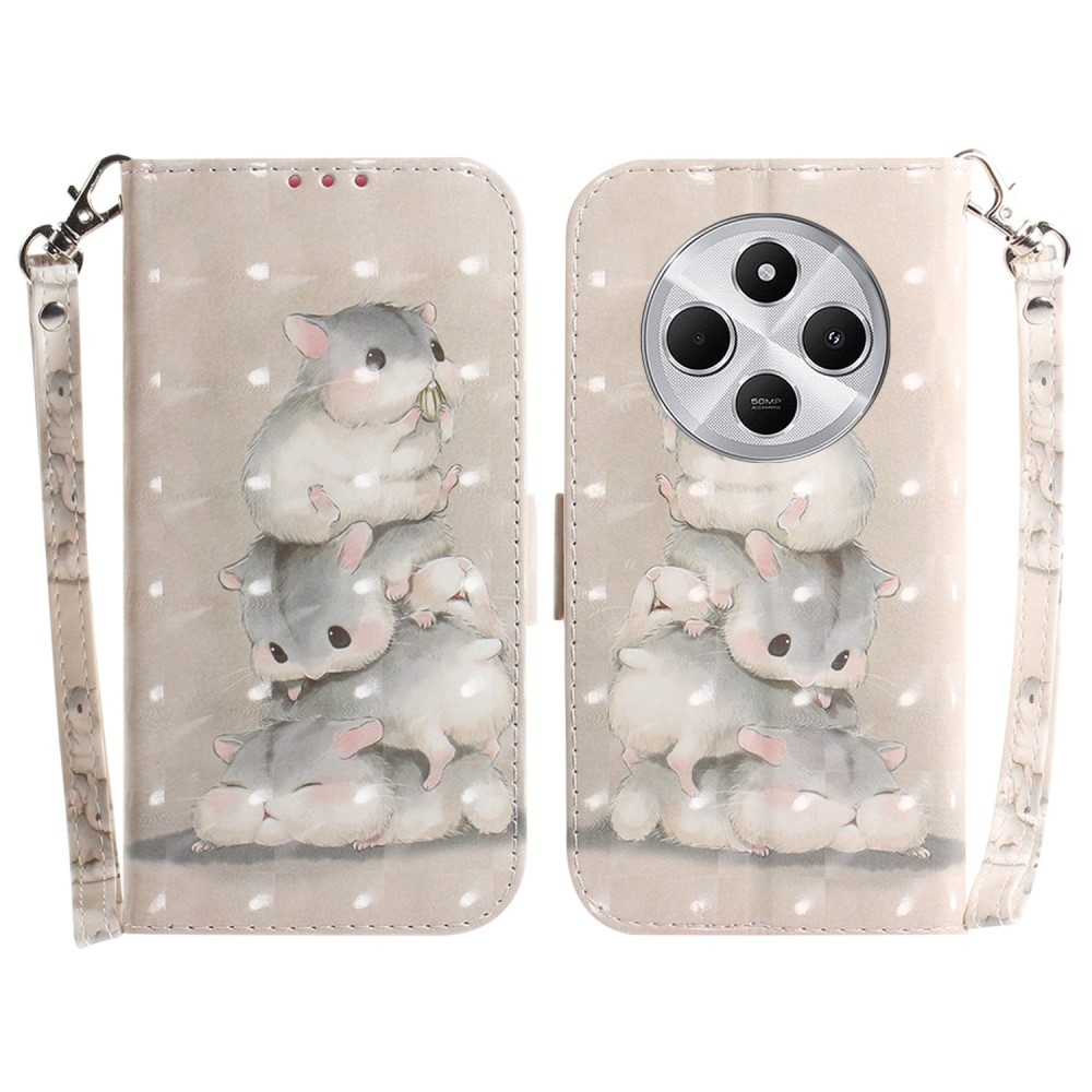 Patty könyv tok a Xiaomi Redmi 14C/Poco C75-hez - egerek