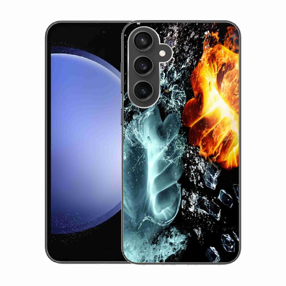 Zselés borítás mmCase Samsung Galaxy S23 FE - víz és tűz