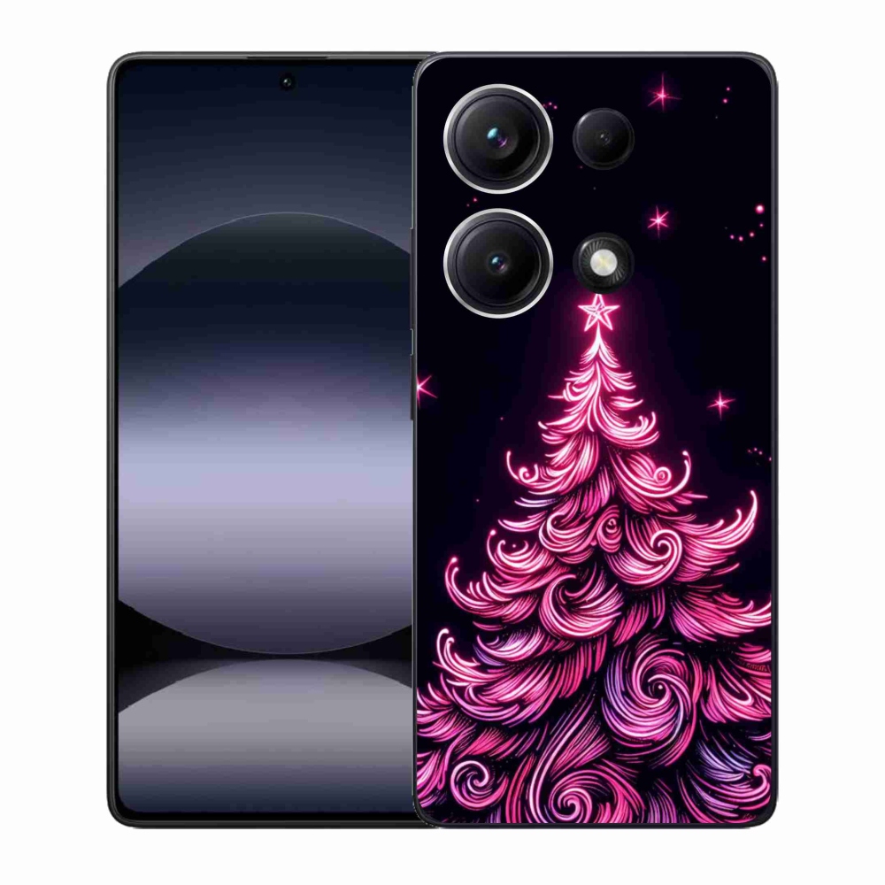 Gél borítás mmCase a Xiaomi Redmi Note 14S-hez - neon karácsonyfa 2