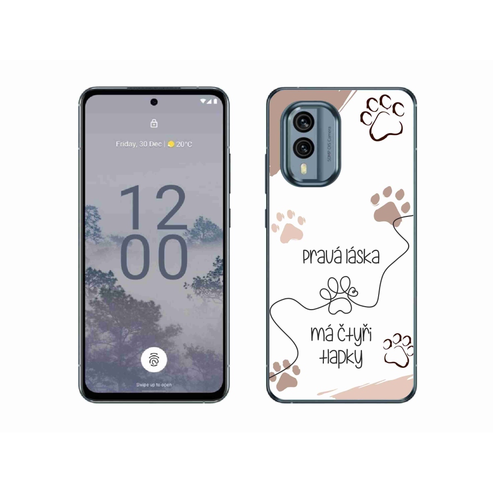 Zselés borító mmCase a Nokia X30 5G készülékhez - kutyamotívum 1 fehér háttér