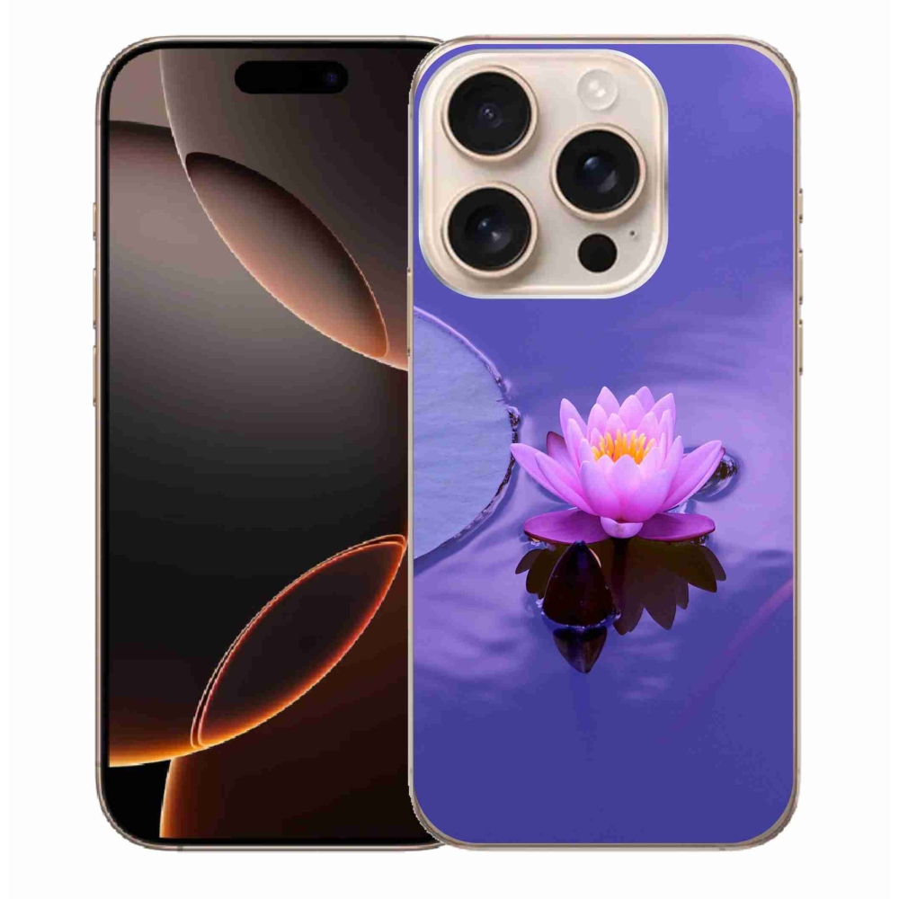 Gél tok mmCase iPhone 16 Pro Max készülékhez - virág a felületen