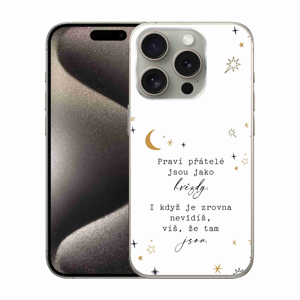 Gél borítás mmCase iPhone 15 Pro készülékhez - idézet 6 fehér háttér