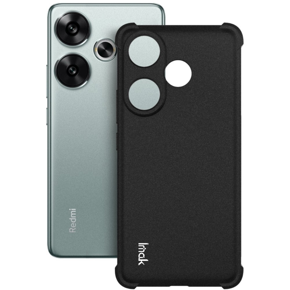 IMK matt zselés tok megerősített sarkokkal Xiaomi Poco F6-hoz - fekete