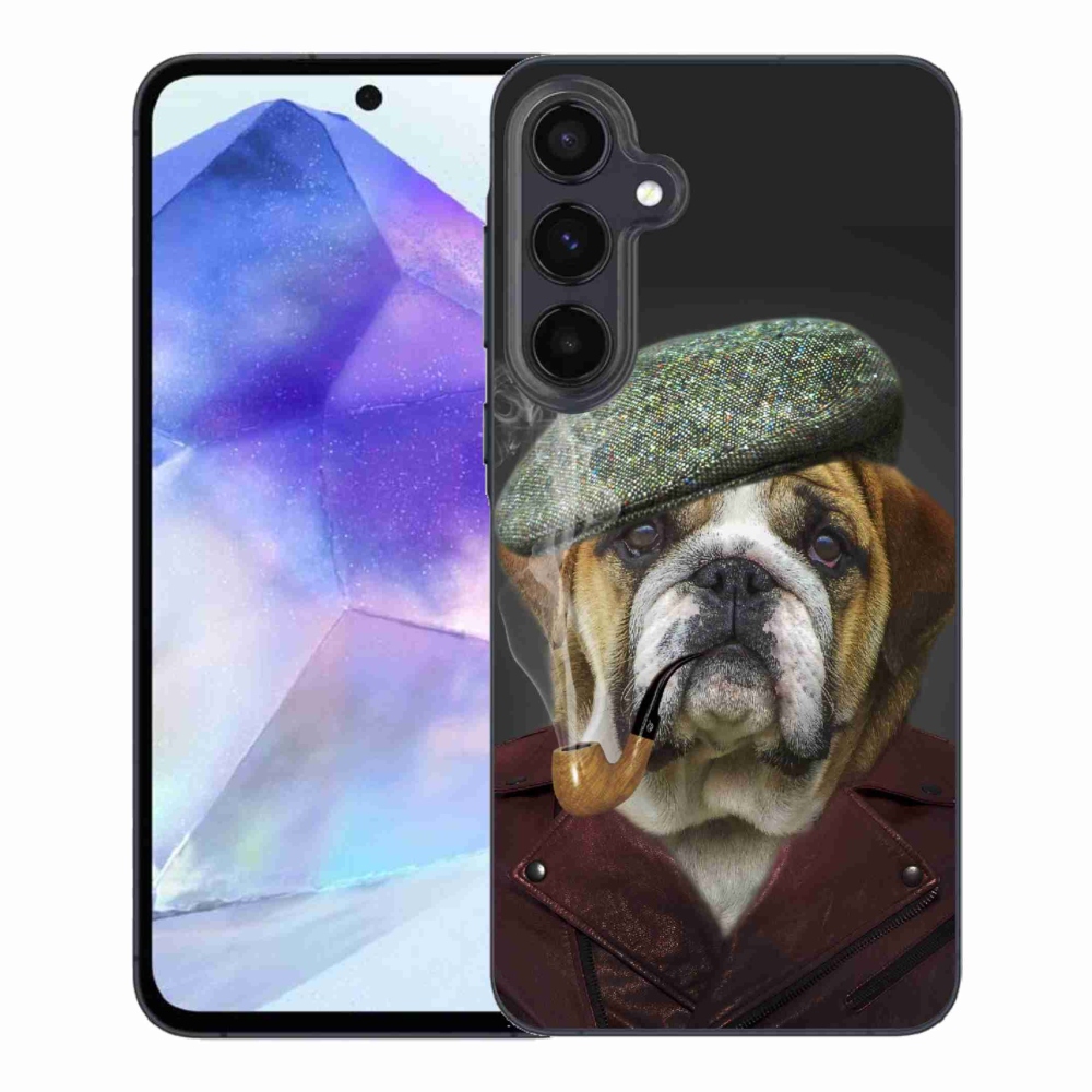 Zselés borítás mmCase Samsung Galaxy A55 5G - kutya csővel