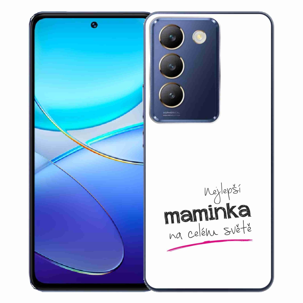 Gél borító mmCase a Vivo V40 SE 4G/5G - legjobb anya 4 fehér háttérrel