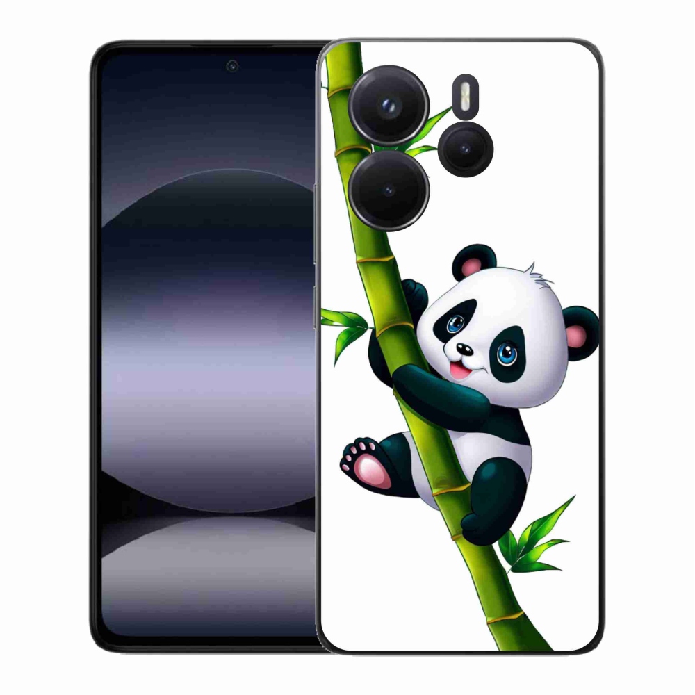 Gél borító mmCase a Xiaomi Redmi Note 14-hez - panda a bambuszon