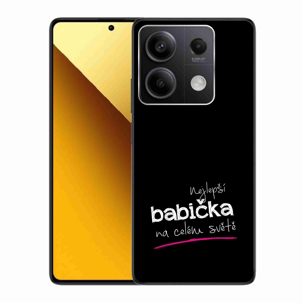 Gél borító mmCase a Xiaomi Redmi Note 13 5G - a legjobb nagymama 4 fekete háttérrel