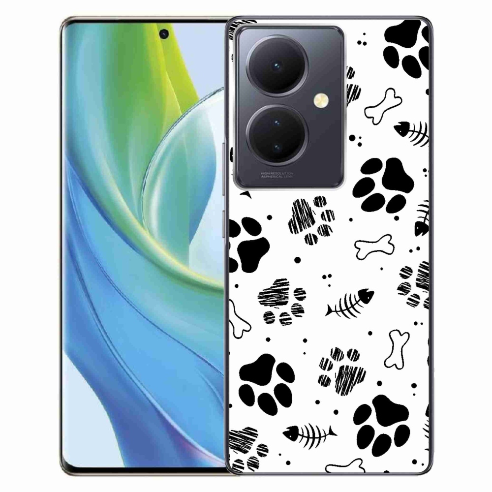 Gél borítás mmCase a Vivo V29 Lite 5G-hez - kutyamancsok 1