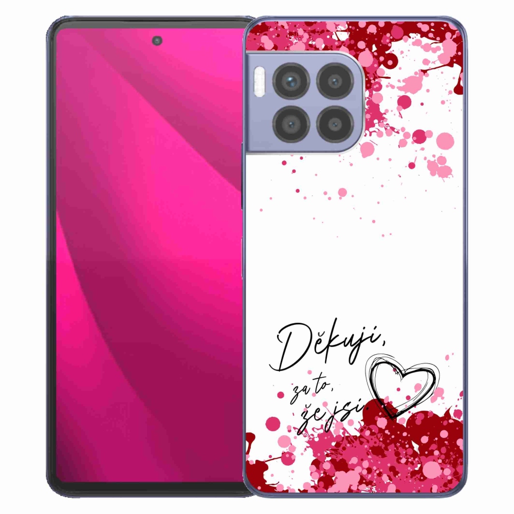 Gél borító mmCase a T-Mobile T Phone 2 Pro készülékhez - love text 2 fehér háttér