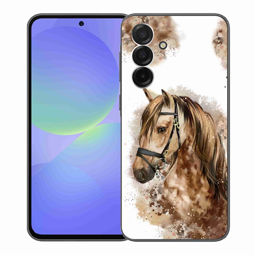 Zselés borítás mmCase Samsung Galaxy A36 5G - barna rajzfilm lóhoz