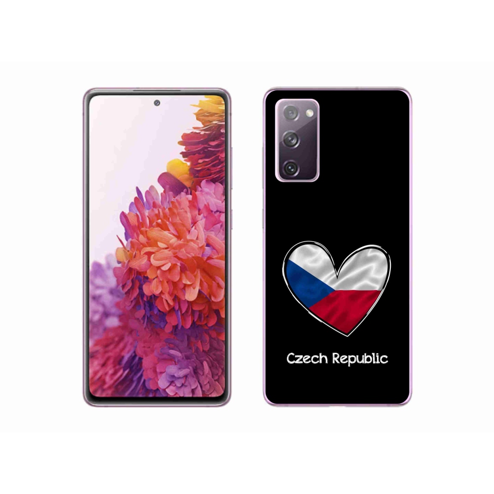 Gél védőhuzat mmCase Samsung Galaxy S20 FE - zászlós szív fekete háttérrel