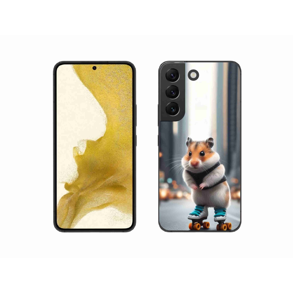 Zselés borítás mmCase Samsung Galaxy S22 5G - hörcsög a korcsolyán