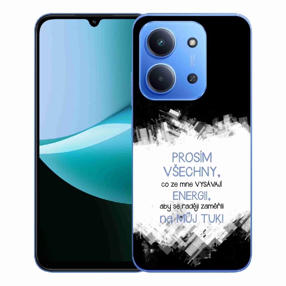 Gél borító mmCase a Xiaomi Redmi 15C 4G/5G (173mm) - vicces szöveg 1 kék