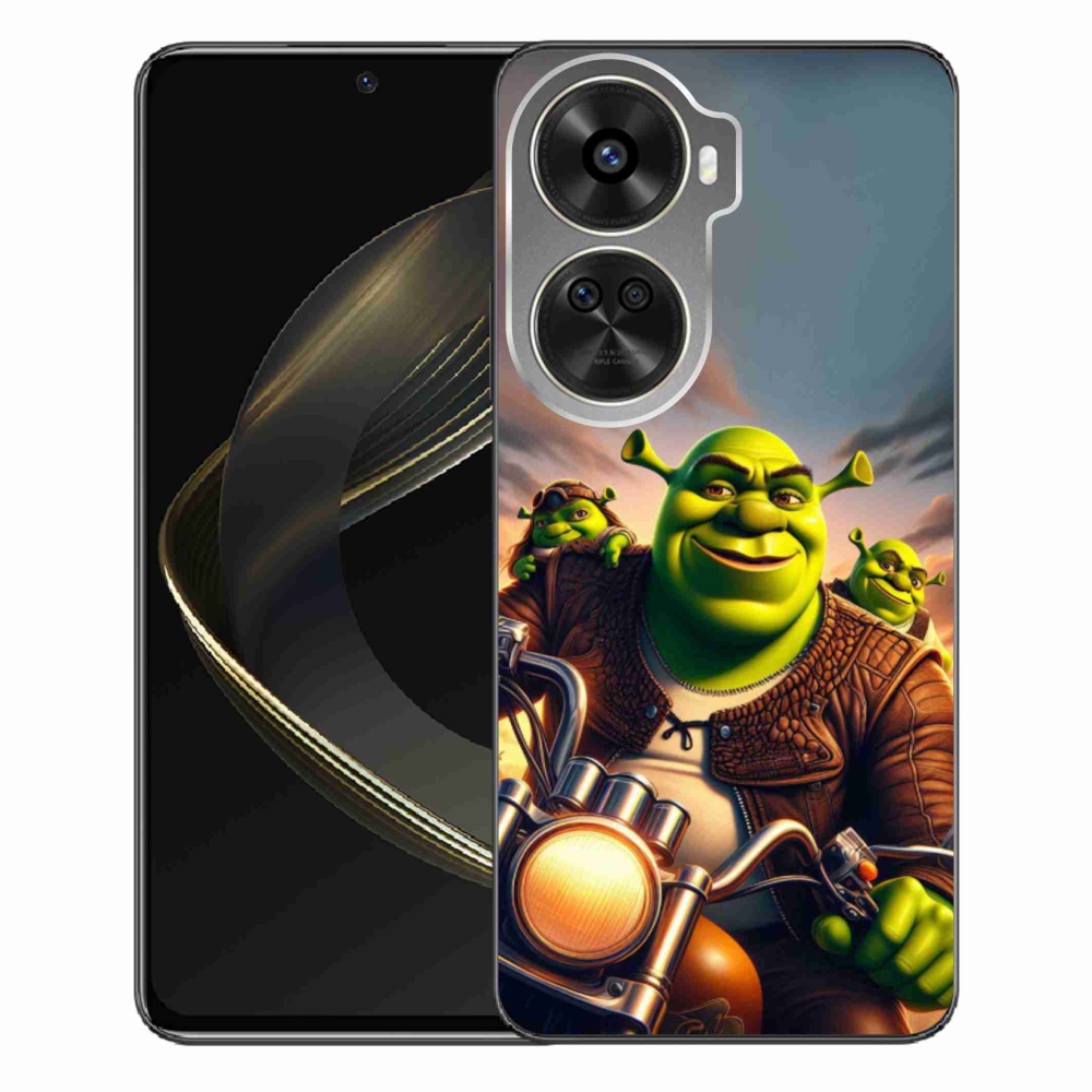 Gél borítás mmCase a Huawei Nova 12 SE-hez - Shrek egy motorkerékpáron