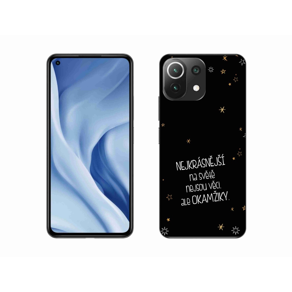 Gél borítás mmCase a Xiaomi 11 Lite 5G NE - idézet 4 fekete háttérrel