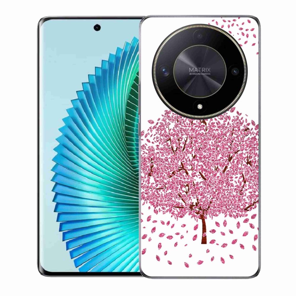 Gél borítás mmCase a Honor Magic 6 Lite 5G számára - rajzfilmfa levelekkel