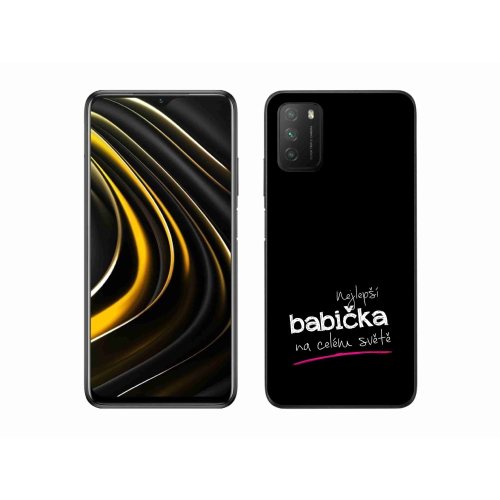 Gél borító mmCase a Xiaomi Poco M3-on - a legjobb nagymama 4 fekete háttérrel