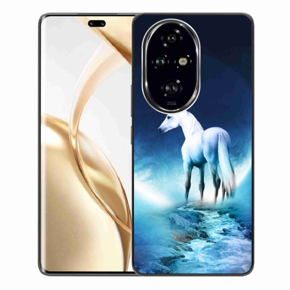 Zselés borítás mmCase a Honor 200 Pro 5G készülékhez - fehér egyszarvú