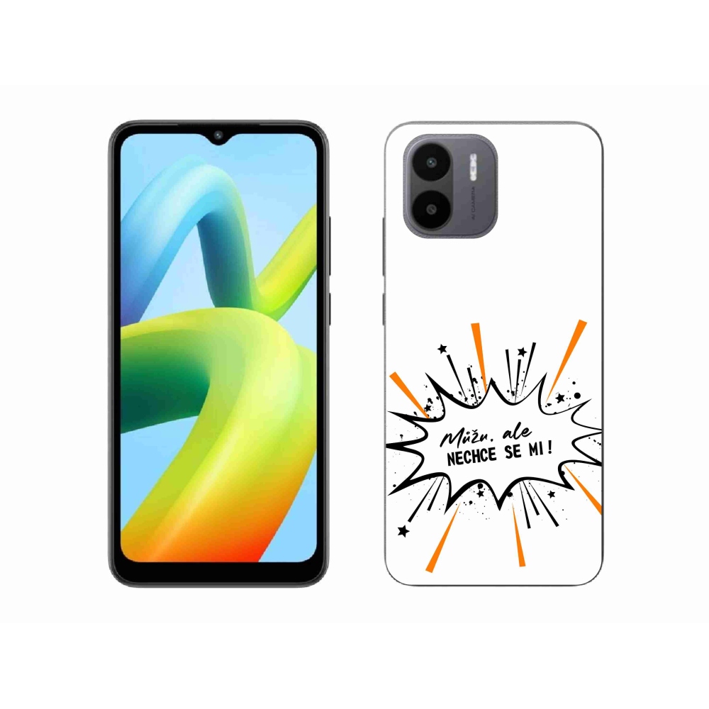 Gél borító mmCase a Xiaomi Redmi A1-hez - vicces szöveg 11 fehér háttérrel