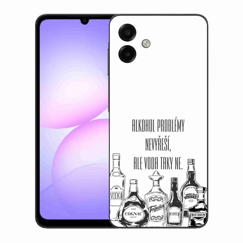 Gél borítás mmCase Samsung Galaxy A07 4G - vicces szöveg fehér háttérrel