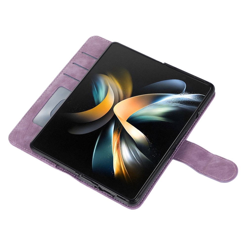 Tárcás könyvtáska Samsung Galaxy Z Fold5 5G - lila