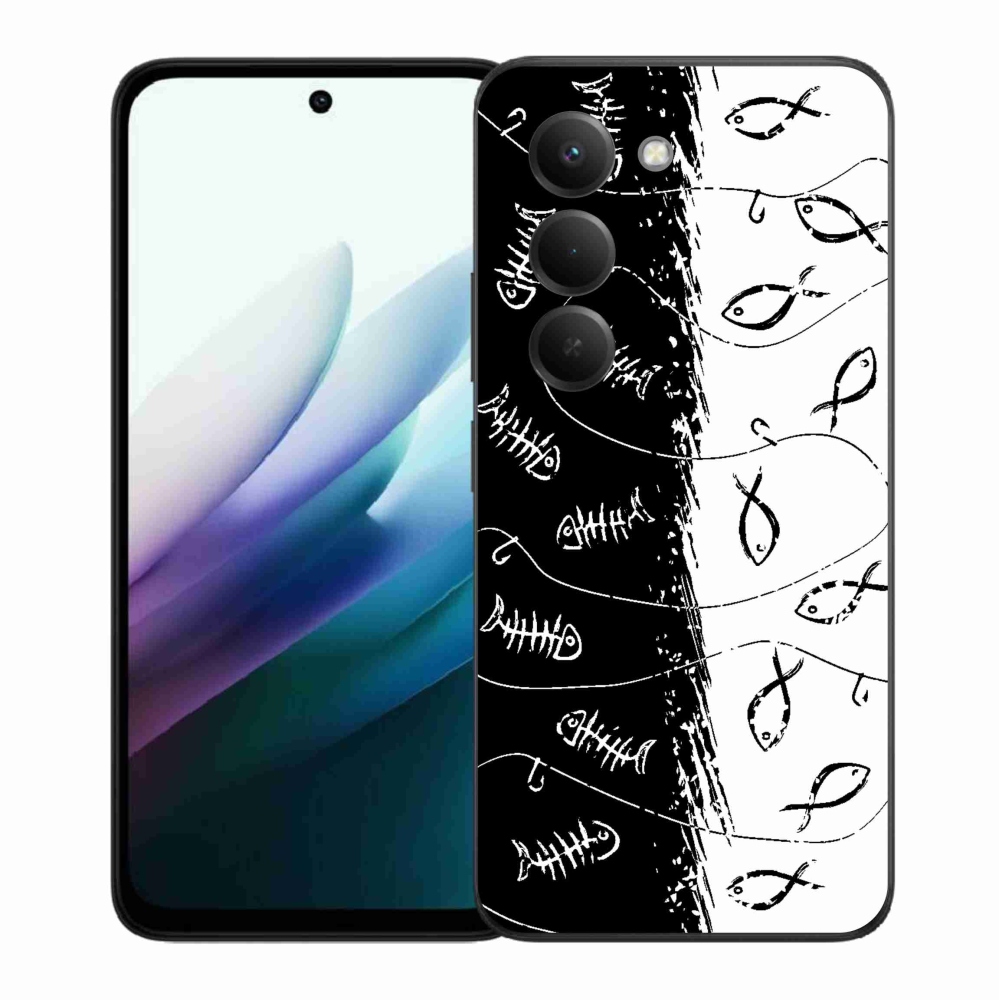 Gél borítás mmCase a Xiaomi Redmi 15 4G/5G (171mm) - csontvázak és halak számára