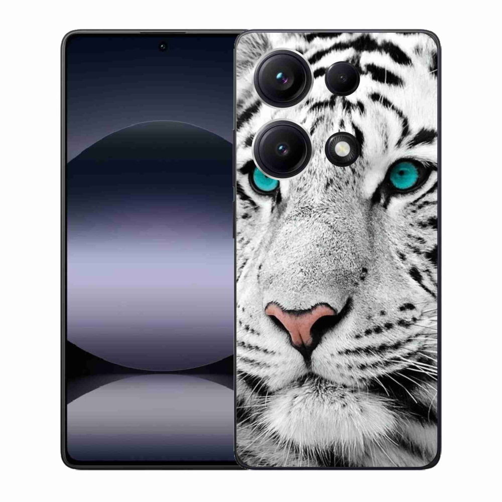 Gél borítás mmCase a Xiaomi Redmi Note 14S-hez - fehér tigris