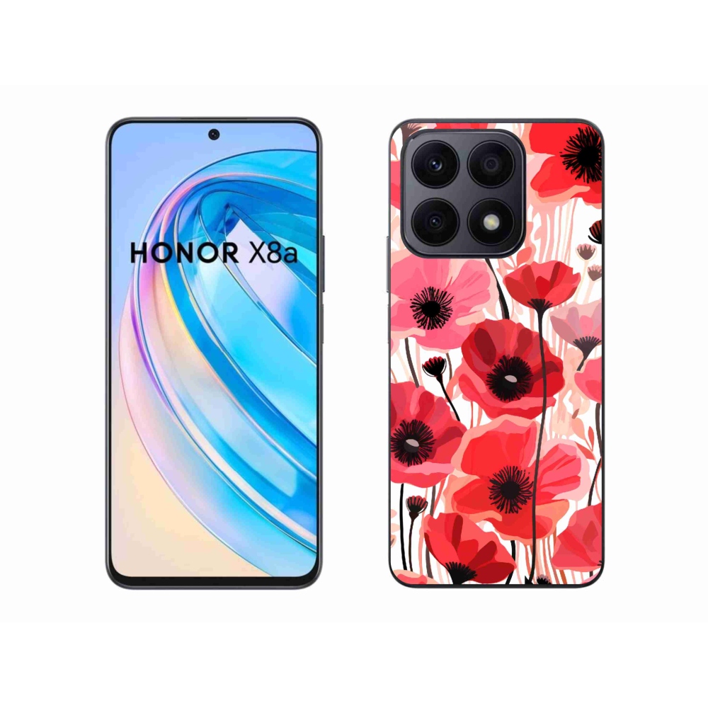 Zselés borítás mmCase a Honor X8a készülékhez - mákos 1