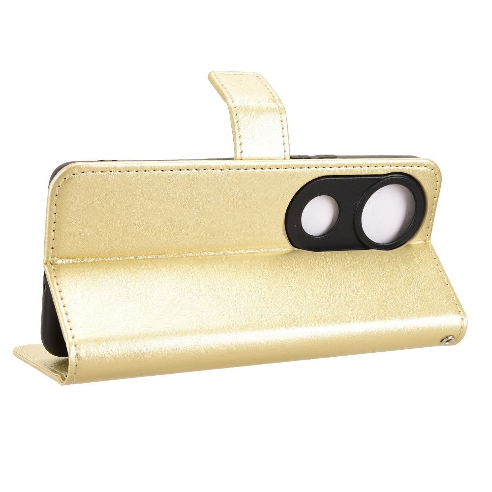 Őrült könyv tok a Vivo V50 5G-hez - arany színben