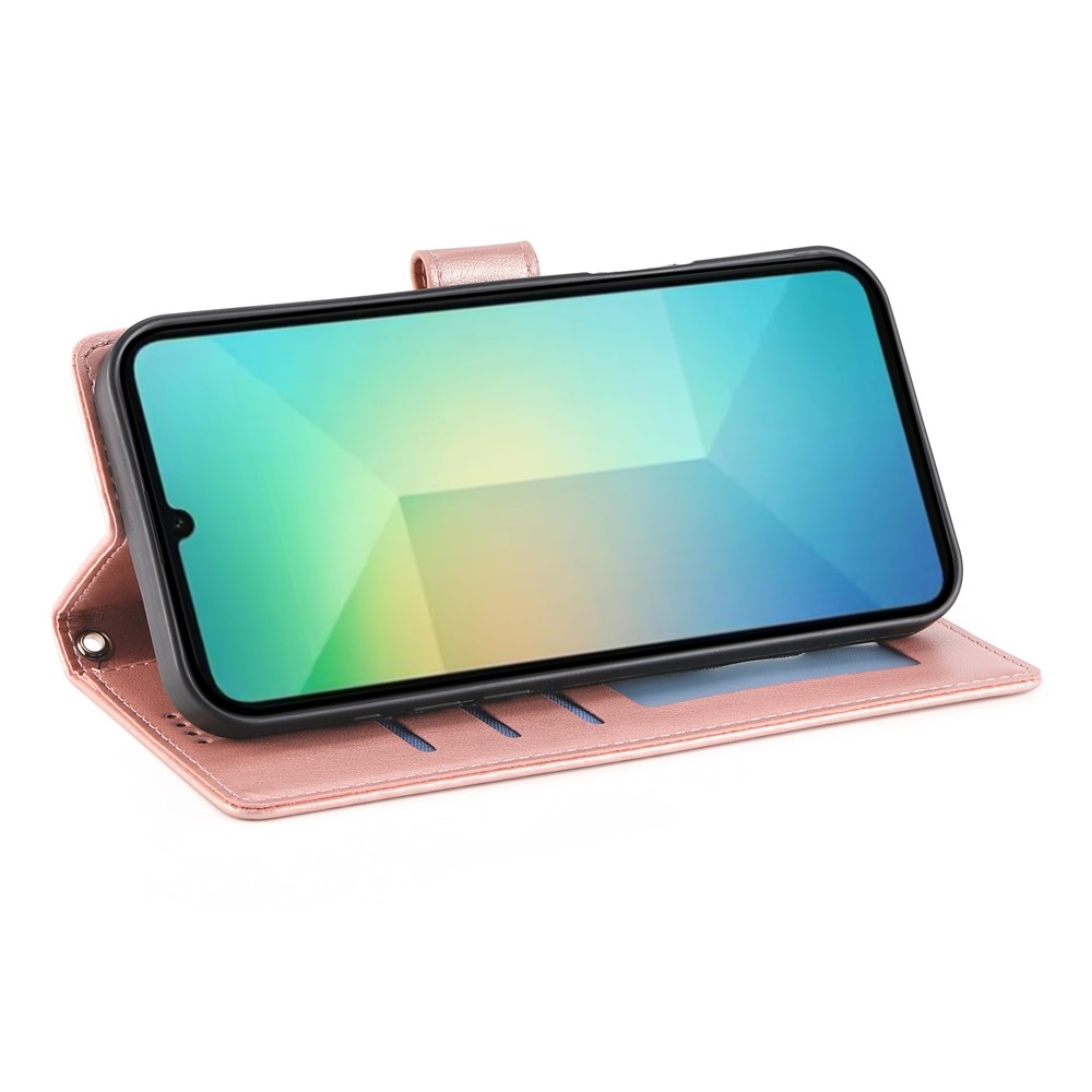 Virágos könyv tok Samsung Galaxy A07 4G készülékhez - rózsaarany